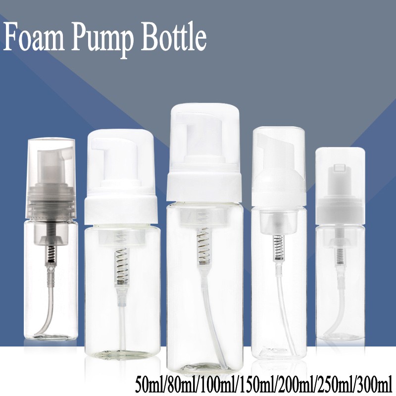 50-200ml Portable Empty Pump Bottle / Travel  Liquid Soap Dispenser / Soap Foaming Mousses Refillable Bottles / Plastic Foam Soap Mousse Pump Bottle Container for Lotion Containers