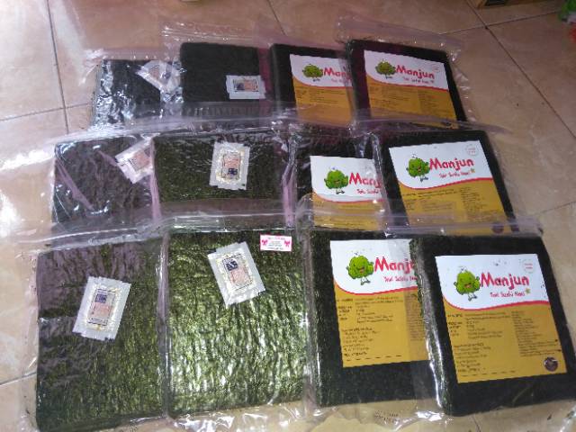 Nori Manjun 50s halal termurah rumput laut dried seaweed sushi nori gimbap