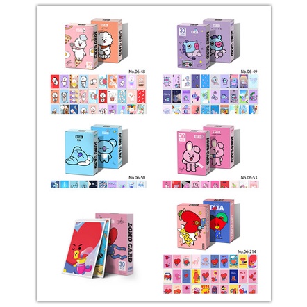 30pcs /SET KPOP Creative LOMO Card BTS V JK JIN Berkah Greeting Photocard