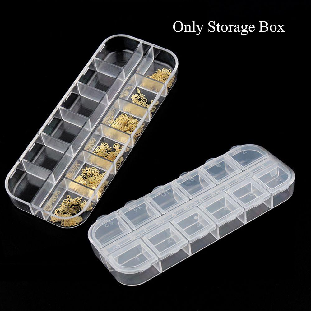 PREVA 12 Grids Storage Boxes Jewerly Collection Drug Pill Holder Clear Plastic Craft Organizer