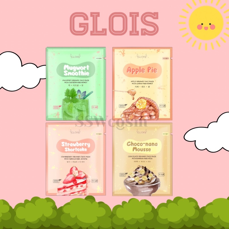 Distributor resmi Masker Organik GLOIS 15gr / Masker Wajah Organik / Masker Glowing