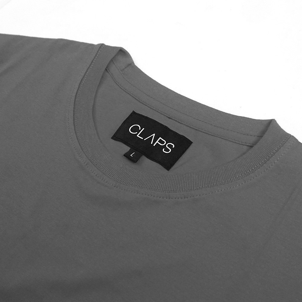 CLAPS - Grey Basic Tshirt (Kaos Polos Dewasa)