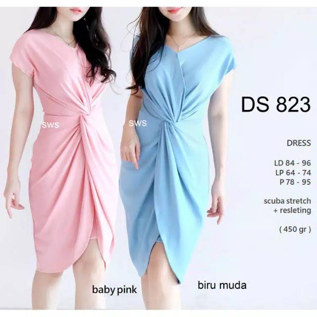 DRESS SPAN SCUBA DRESS KANTOR DRESS MIDI BEST SELLER