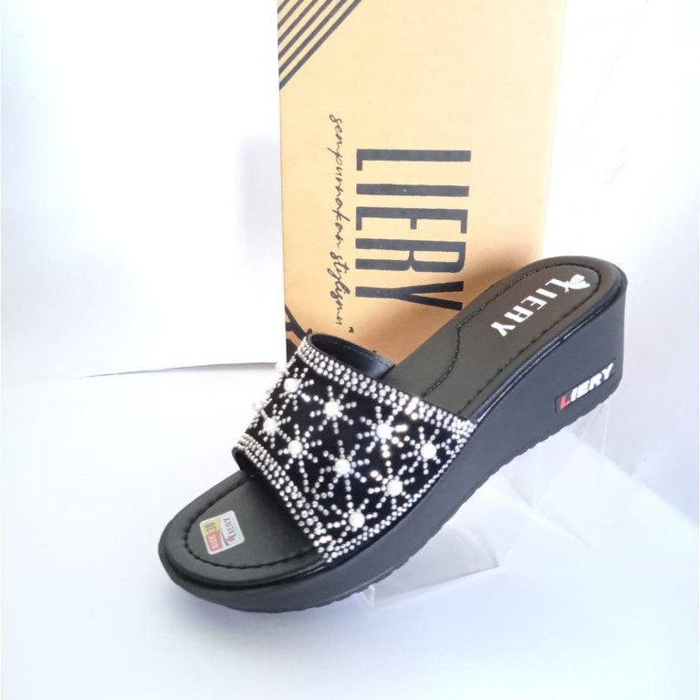 SANDAL WANITA WEDGES CALBI HAK 5CM MODEL TERBARU-SLIP 05