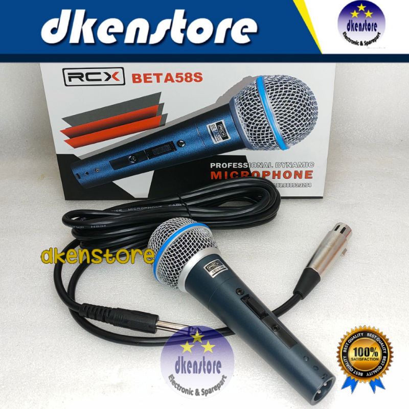 Mic RCX Beta 58S microphone Mik Beta58 plus saklar Beta58s