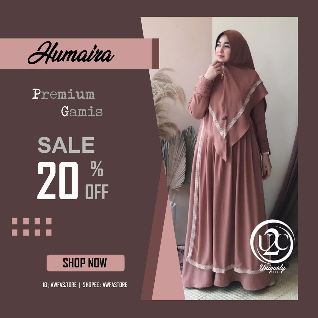 Set Humaira Syari / Baju Gamis Akhwat / Jubah muslimah Premium / Kualitas Butik