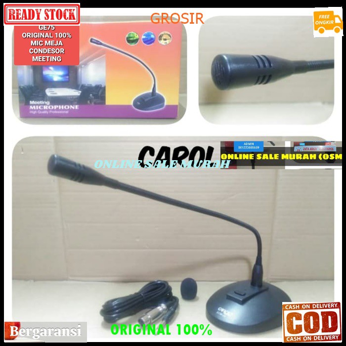 G75 Mic mik microphone table meja condesor original 100% mikrophone condenser mimbar podium profesional pro audio sound system sistem vokal vocal panggung dj studio acara pidato asli ANGSA G75   Bisa digunakan segala JENIS ALAT AUDIO  Microphone Mic Kabel