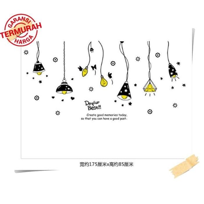 Jual WALL STIKER 60X90 XL8198 DO YOUR BEST LIGHT Diskon