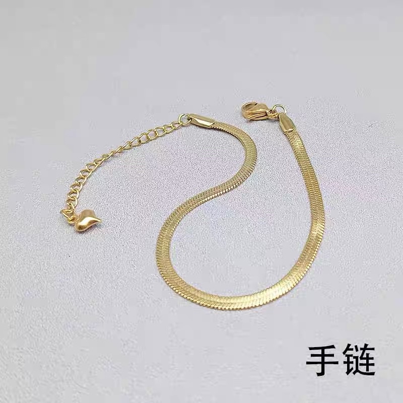 gelang polos titanium asli pipih cantik diamonde