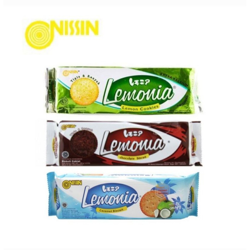 

Nissin Lemonia (PCS) - Biscuit Lemonia Lemon Chocolate Coconut - Lemonia Biskuit (Pcs)