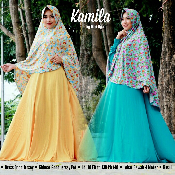 GAMIS JUMBO SYARI XXL LD 110 - 130 CM / KAMILA SYARI