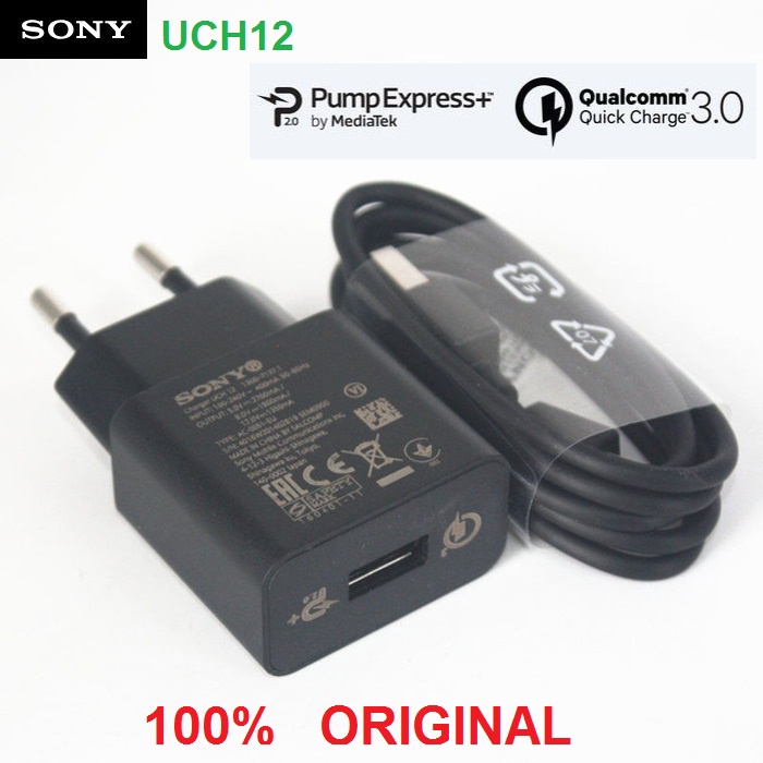 Charger Sony Xperia Z5 Z5 Premium UCH12 Fast Charging Micro USB Original