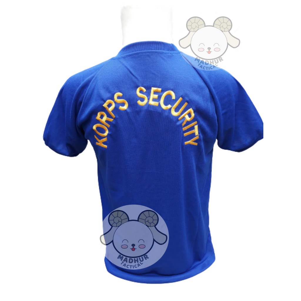 Kaos Security Warna Biru Kaos Dalam Satpam