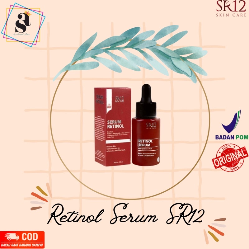 SERUM RETINOL SR12 UNTUK MENCERAHKAN WAJAH MENGHILANGKAN NODA HITAM BEKAS JERAWAT DAN MEMBANTU MENYE
