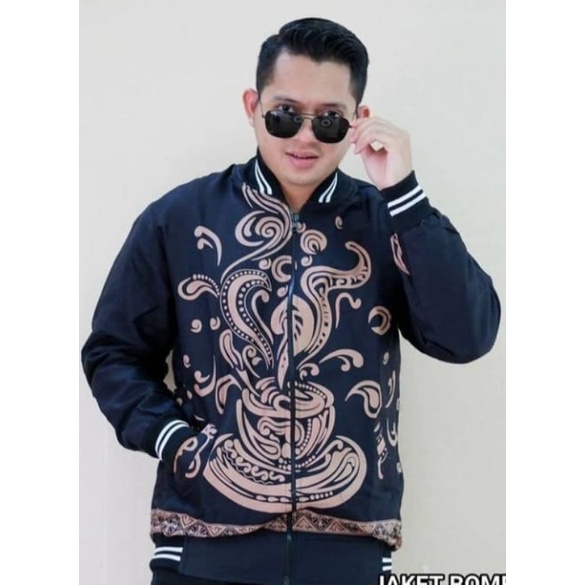 bomber kopi susu pusatnya grosir jaket batik solo bomber batik jaket batik premium jaket batik terba