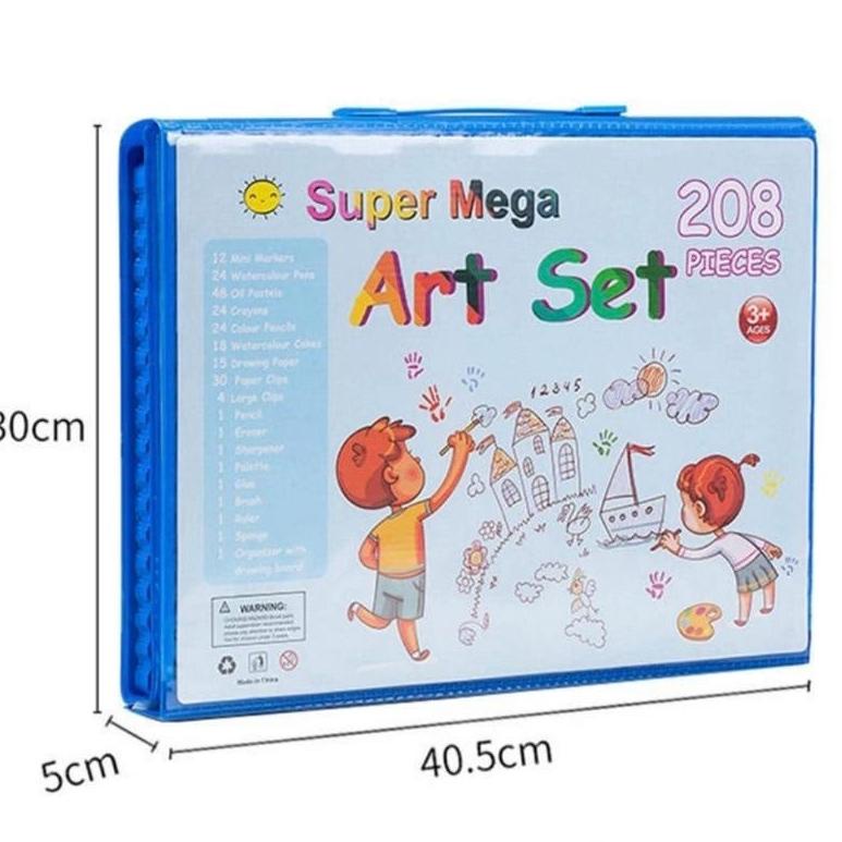 

[DISCOUNT AKQ83] Crayon Set Drawing 208 pcs/Alat anak melukis dan mewarnai art set 208 pcs Seller