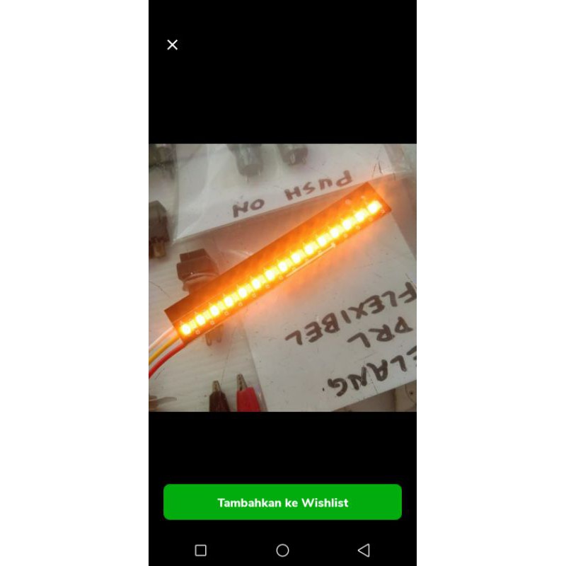 led drl smd running 2warna 8cm dc 12vol merah untuk rem kuning untuk sen running