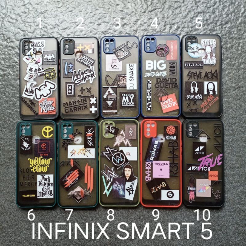 soft case Infinix Smart 5 gambar motif karakter cowok softcase softsell softshell silikon cover