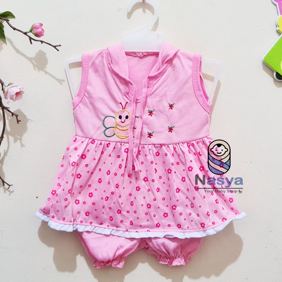 [N-066] Setelan baju dan celana pendek bayi - motif lucu