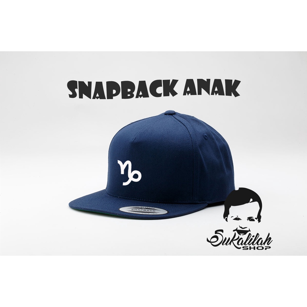 Topi snapback Anak unisex zodiak capricorn