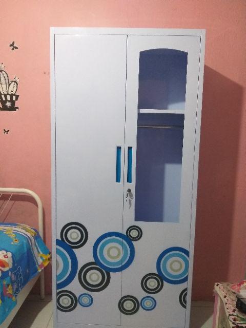 Lemari Pakaian 2 Pintu Besi Plat 8182
