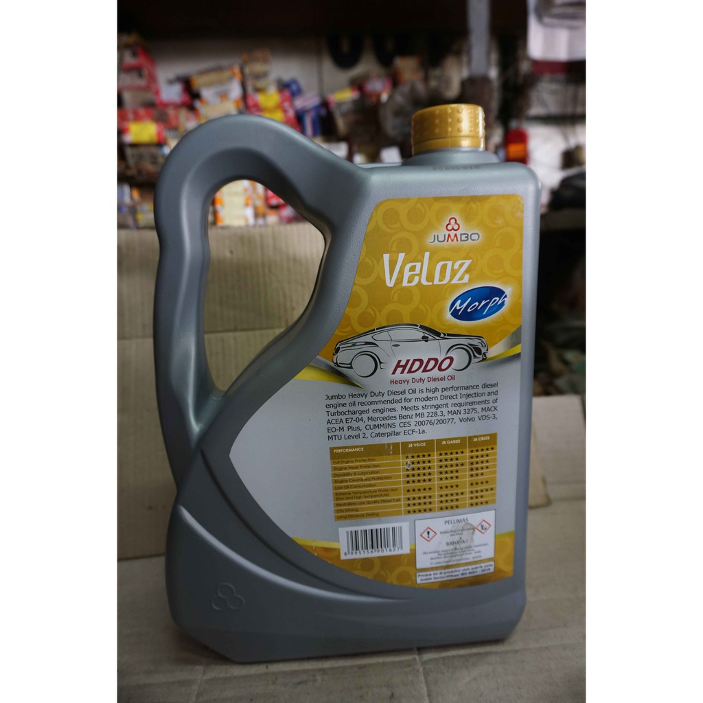 Jumbo Veloz Morph HDDO 10w40 CI-4 / SL Semi Synthetic Galon 5 Liter