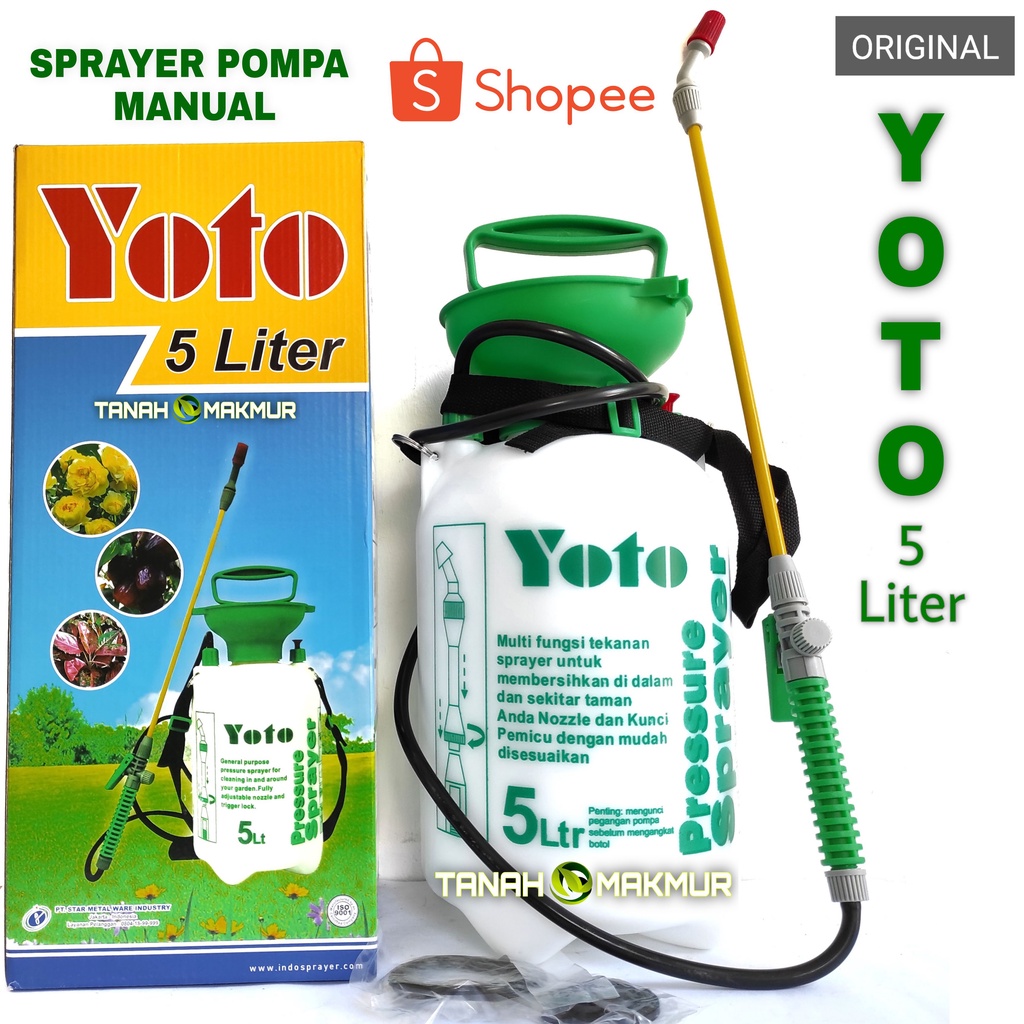 Jual Sprayer YOTO 5 Liter Alat Semprot Semprotan 5Liter 5L Spray Air ...