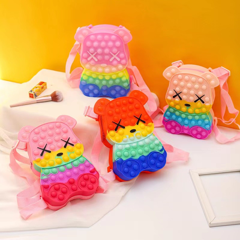 pop it Tas  ransel anak  beruang kekerasan /violent bear