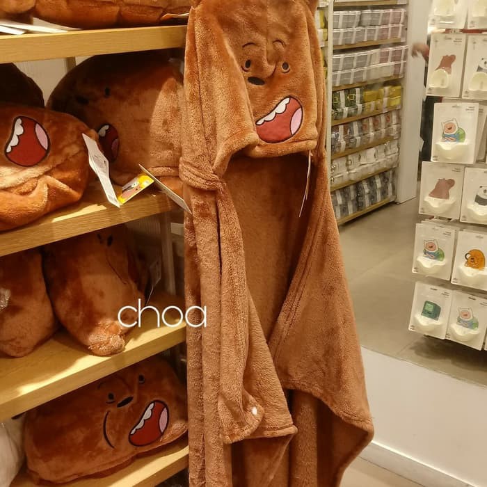 MINISO   Selimut AC halus lucu   We Bare Bears