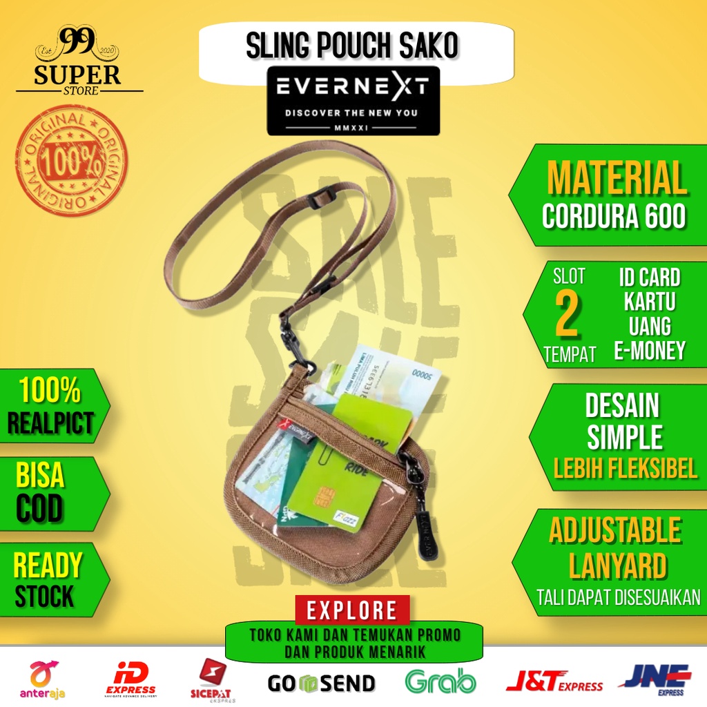 Tas Kalung Dompet Hanging Wallet Pria  Id Card Wanita Original Tas Gantung Leher Panjang Kartu Atm C