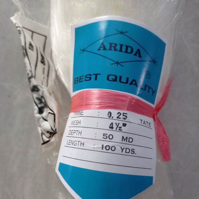 JARING IKAN ARIDA 0.25 4½ 50MD/100YDS TATE JARING IKAN SENAR JARING IKAN MURAH
