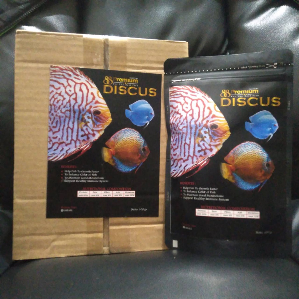 PREMIUM 88 DISCUS SIZE SMALL 100 GR PAKAN IKAN DISCUS