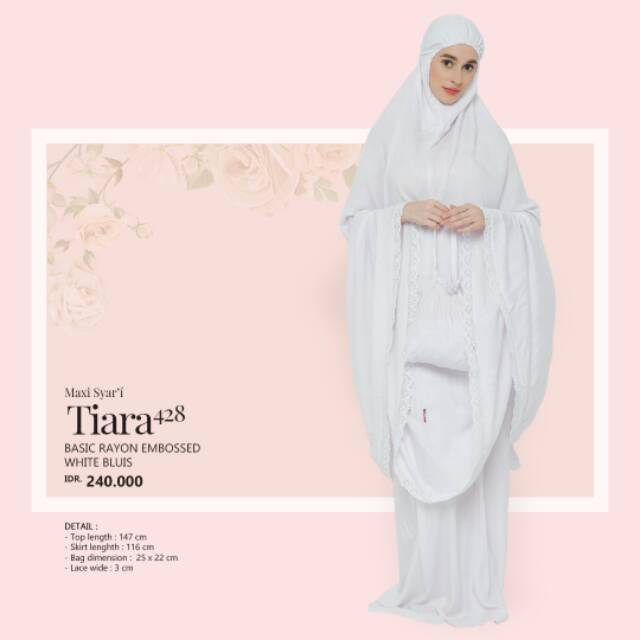 MUKENA TATUIS TIARA 428 WHITE BLUISH
