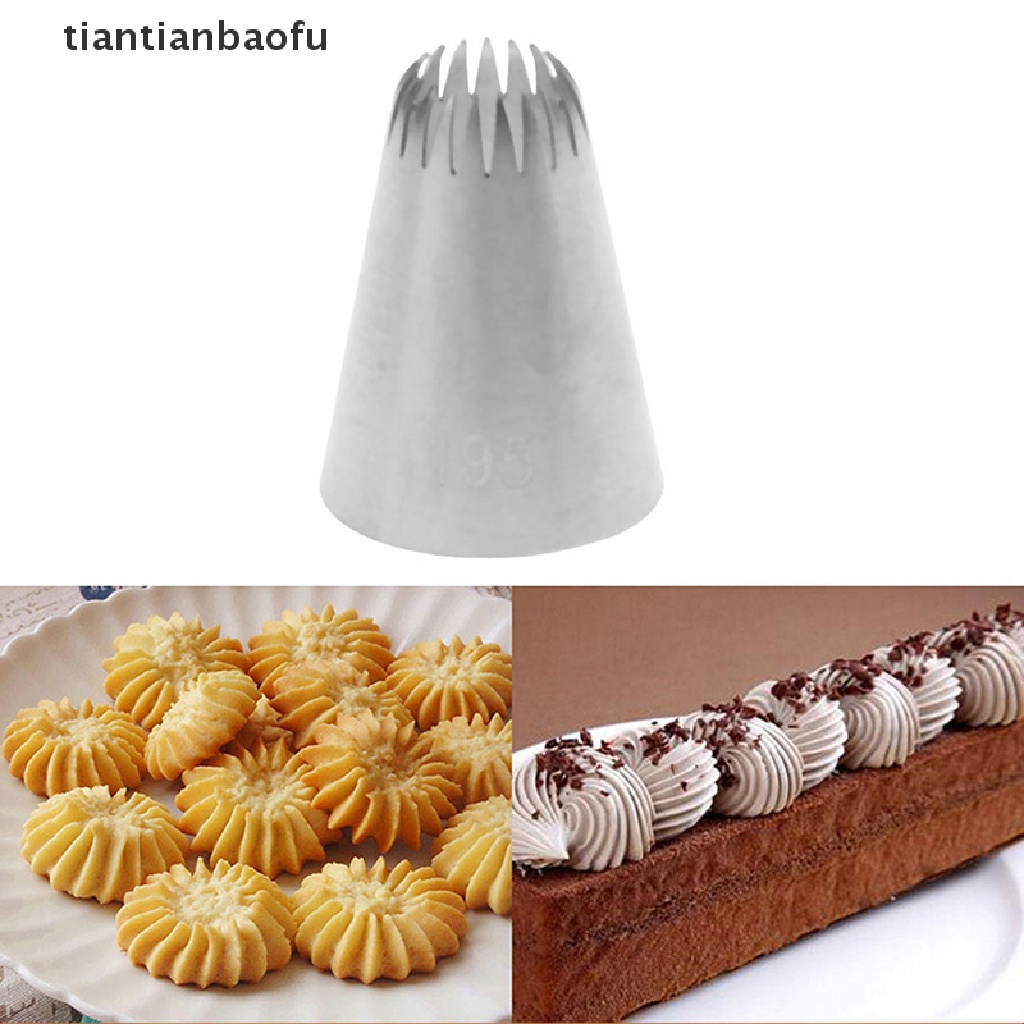 [tiantianbaofu] #195 Cake Head Metal Icing Piping Nozzles Stainless Steel Cake Cream Decor Tip Boutique