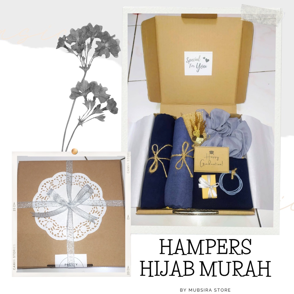 HAMPERS HIJAB MURAH HAMPERS LEBARAN KADO ULANG TAHUN WISUDA SEMPRO GIFTBOX HADIAH ANNIVERSARY PERNIKAHAN HAMPER HIJAB SEGIEMPAT