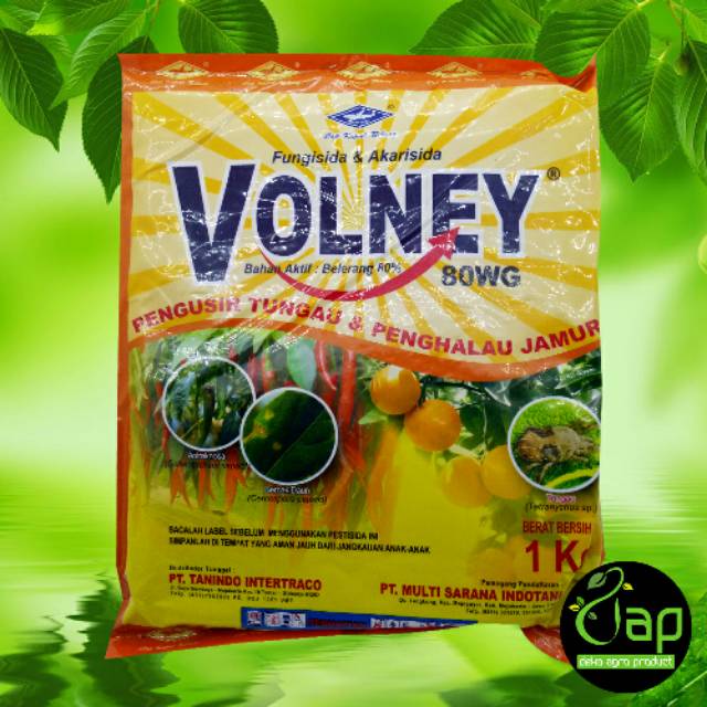 FUNGISIDA DAN AKARISIDA VOLNEY 80WG 1KG -BAHAN AKTIF BELERANG 80 %