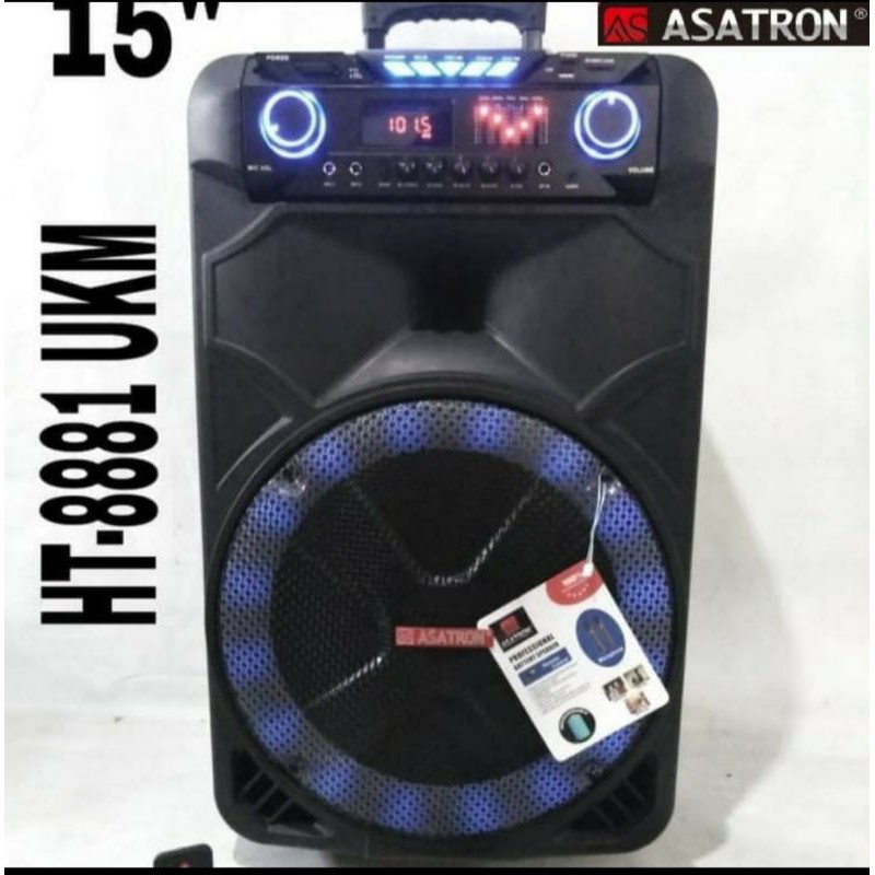 ASATRON HT-8881 UKM 15 INCH RMS 50W/ SPEAKER MEETING PORTABLE BLUETOOTH