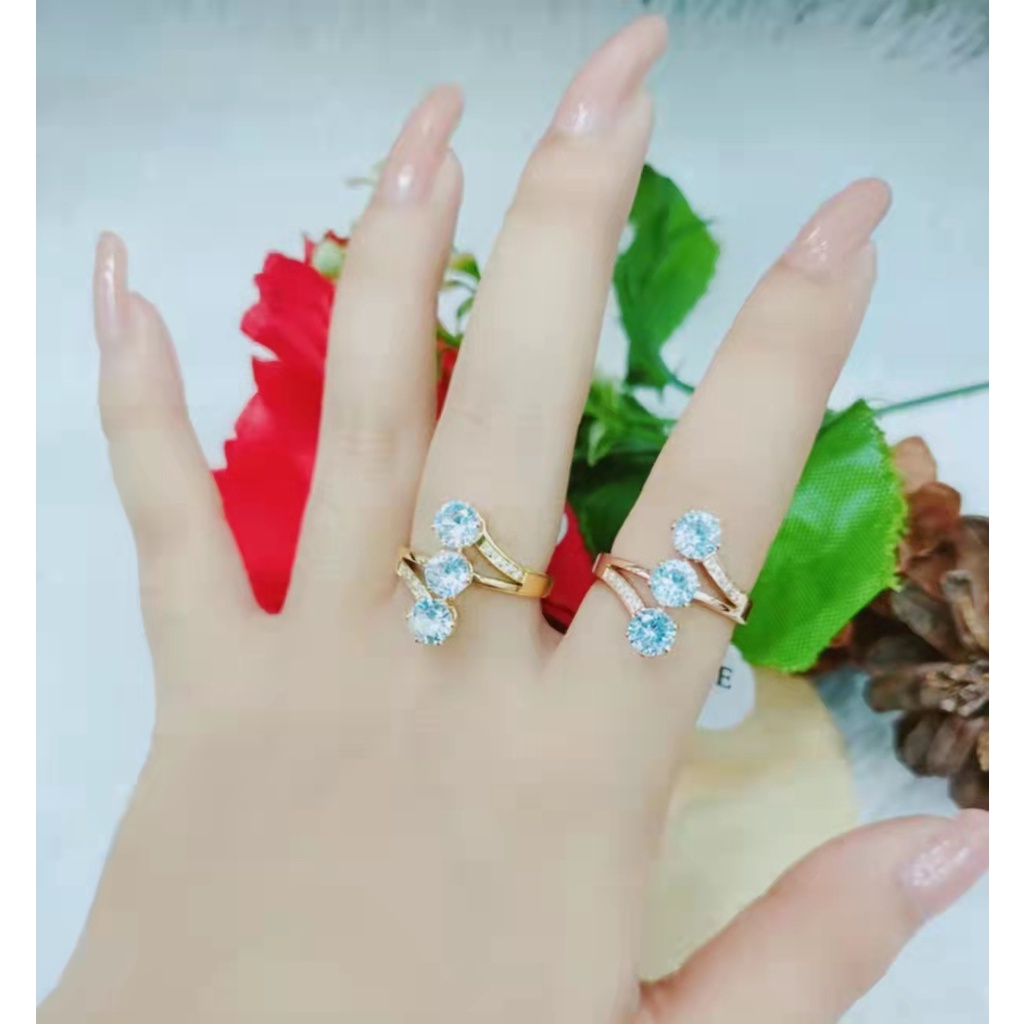 Cincin Titanium Permata Perhiasan Wanita Jewellery 1255