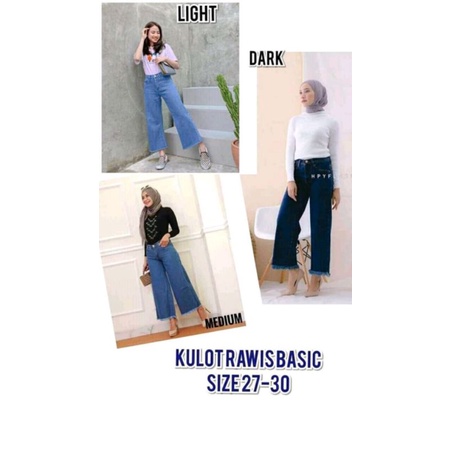 Kulot rawis jeans Premium Laura Slim Kulot Highwaist / Kulot Linen SEOUL