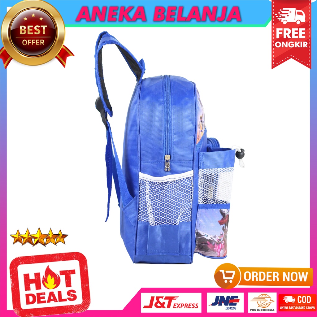 Tas Ransel Anak Laki-Laki Cocok Untuk Sekolah TK PAUD Motif Power Rangers Warna Biru Lucu Imut Keren