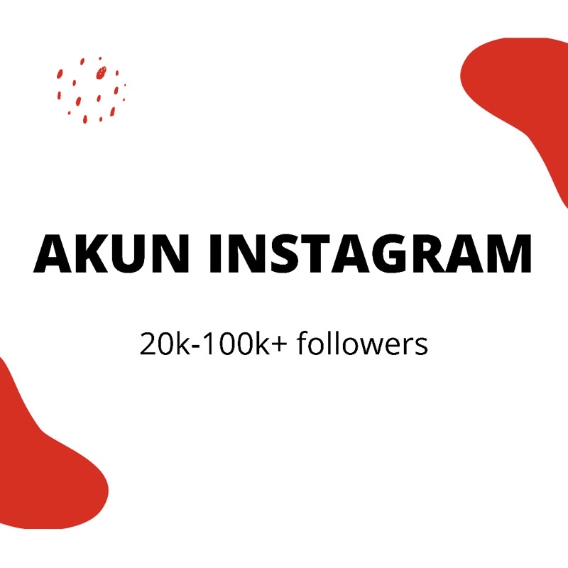 Akun Instagram Followers 20k-100k