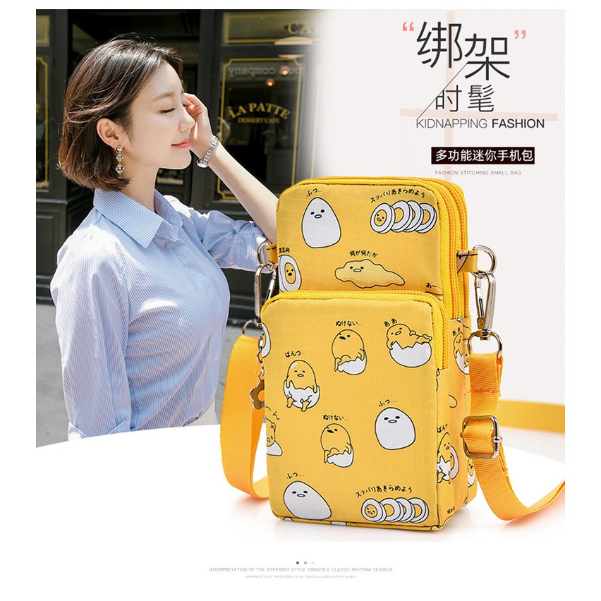 1001 IMPORT TAS DOMPET MINI WANITA GUDETAMA LAZY EGG YOLK !!! - 3 VARIASI