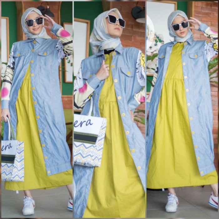 PREMIUM BAJU GAMIS WANITA TERBARU SET MEERA POW ORI