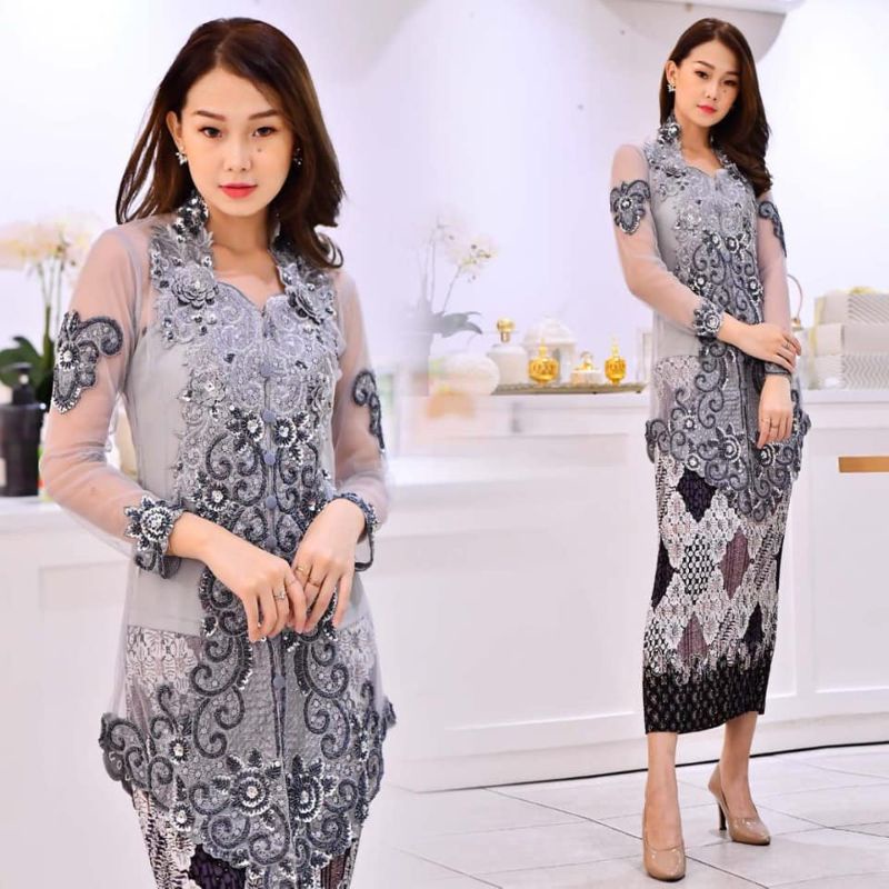 REALPICT SETELAN KEBAYA PAYET BORDIR/KEBAYA PAYET MODERN/KEBAYA PAYET PANJANG