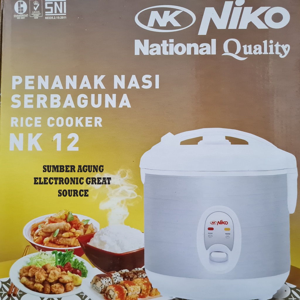 Niko NK21 Batik Silver Rice Cooker 1.2L Kecil Murah Memasak Menghangatkan