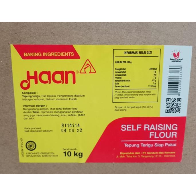 

BAYAR DITEMPAT HAAN SELF RAISING FLOUR REPACK 1KG