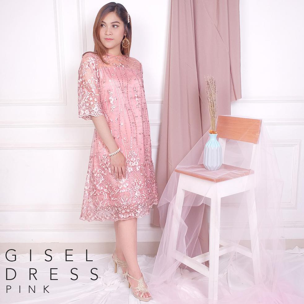 New Gisel Dress Pesta Brokat Pendek Bodycon Wanita Import Gaun Pesta Party Dress Wanita Modern Shopee Indonesia