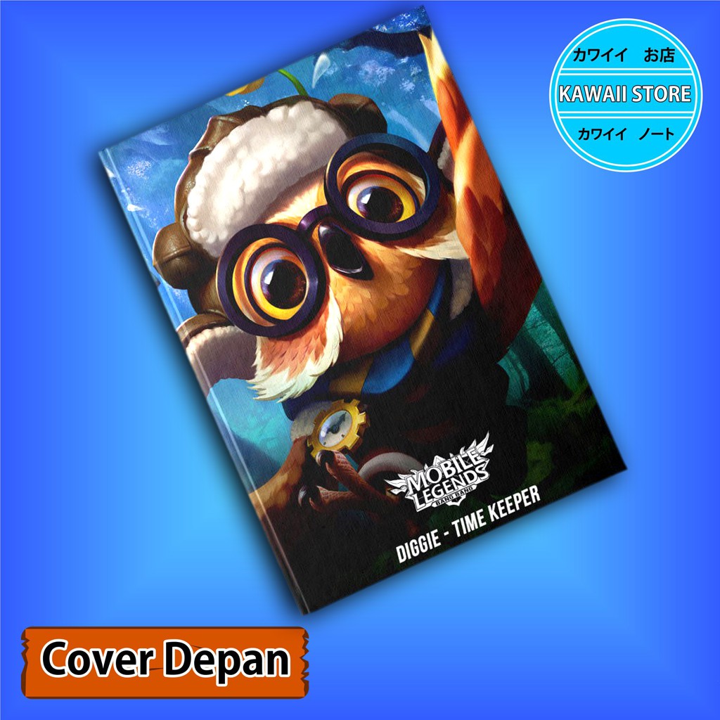 

Notebook / Pocket book Hard Cover Game MLBB DIGGIE-TIME KEEPER uk A5 & A6 / Notes Book