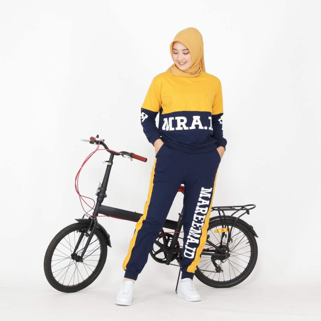 SETELAN OLAHRAGA SENAM WANITA - ONE SET SPORTY SEPEDA GOWES WANITA MUSLIMAH /VANI SET
