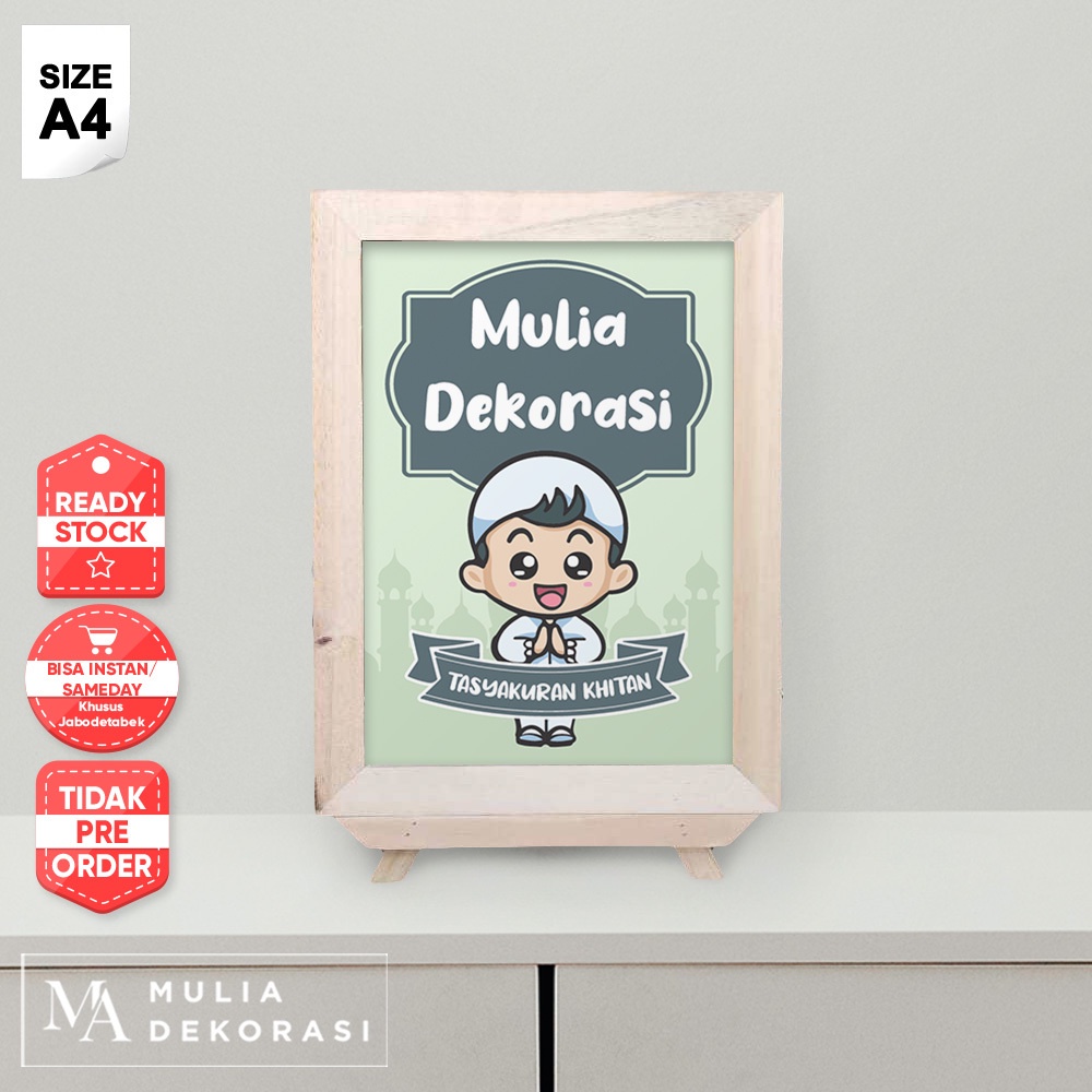 Template Gambar Papan Print Laser Ukuran A4 Lengkap Dengan Papan Custom 4 7 Bulan Khitan Aqiqah Syukuran